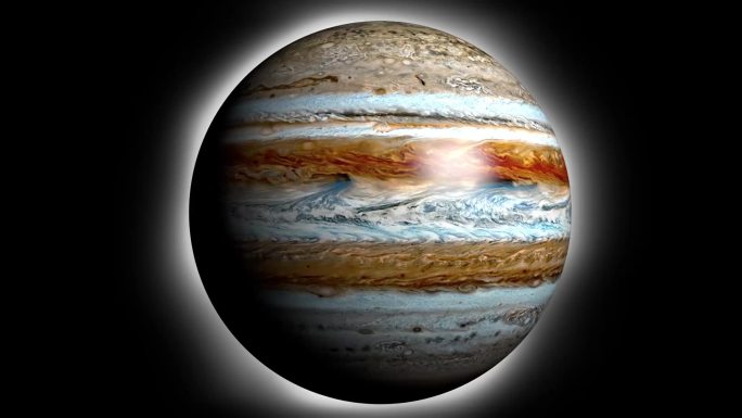 全息360度太阳系木星三维模型展示视频