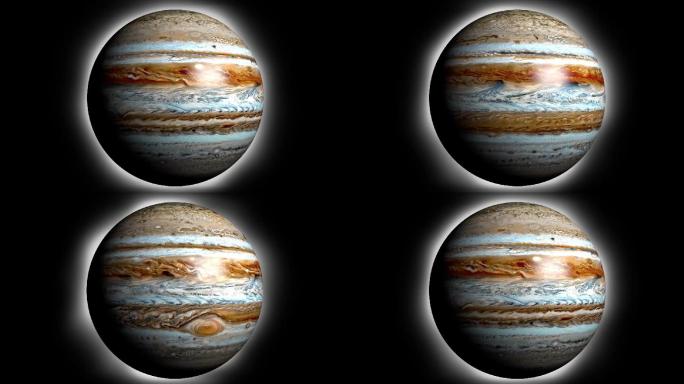 全息360度太阳系木星三维模型展示视频