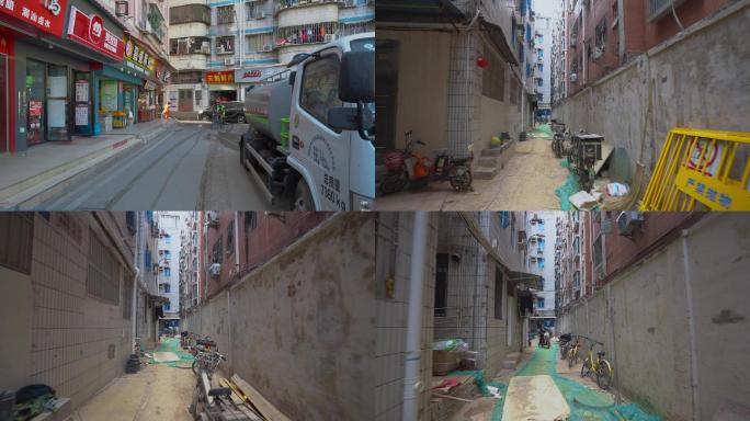 城市建设深圳城中村维护覆盖路面