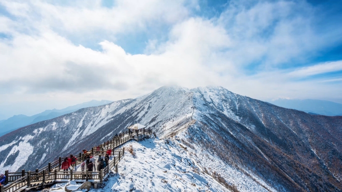 4K太白山景区延时实拍素材