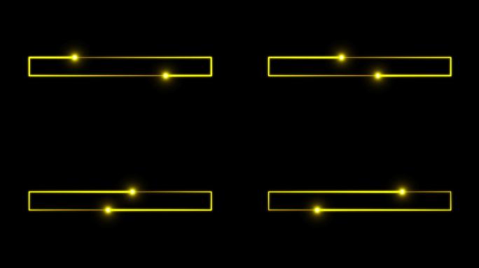 4K金黄色粒子光线描画长方形3.1