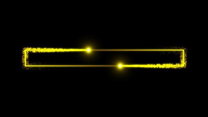 4K金黄色粒子光线描画长方形3.2