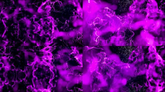 紫色粒子波浪