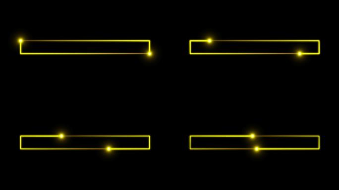 4K金黄色粒子光线描画长方形3.1-循环