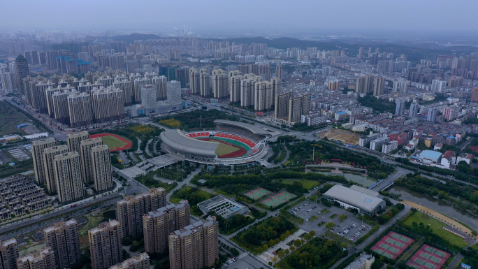 荆门航拍全景4K素材