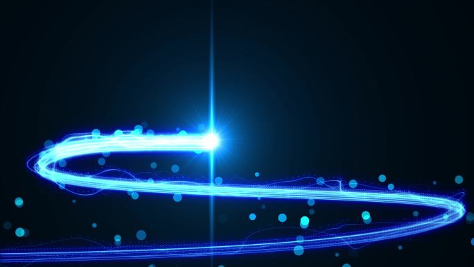 4K路径出标题L蓝色光效粒子