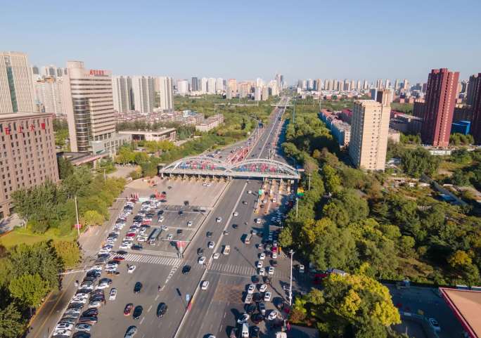 延时航拍河北石家庄城市地标合集