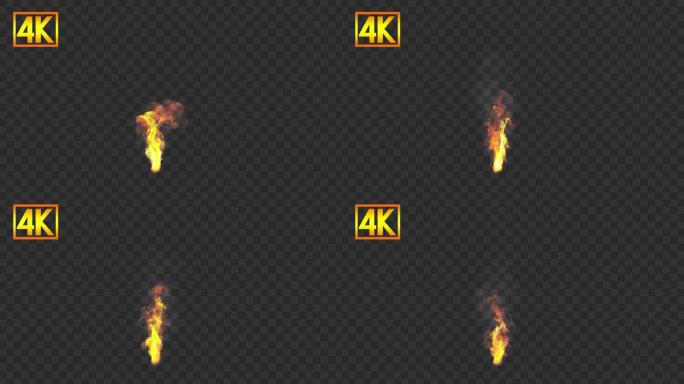 4K火焰燃烧-alpha透明通道