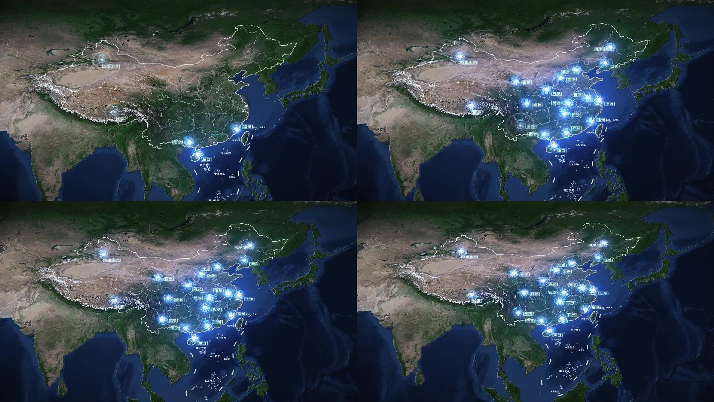 【原创】中国地图全国分布谷歌地图简洁版