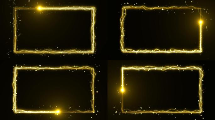 4K方框边框光效粒子拖尾视频无缝循环
