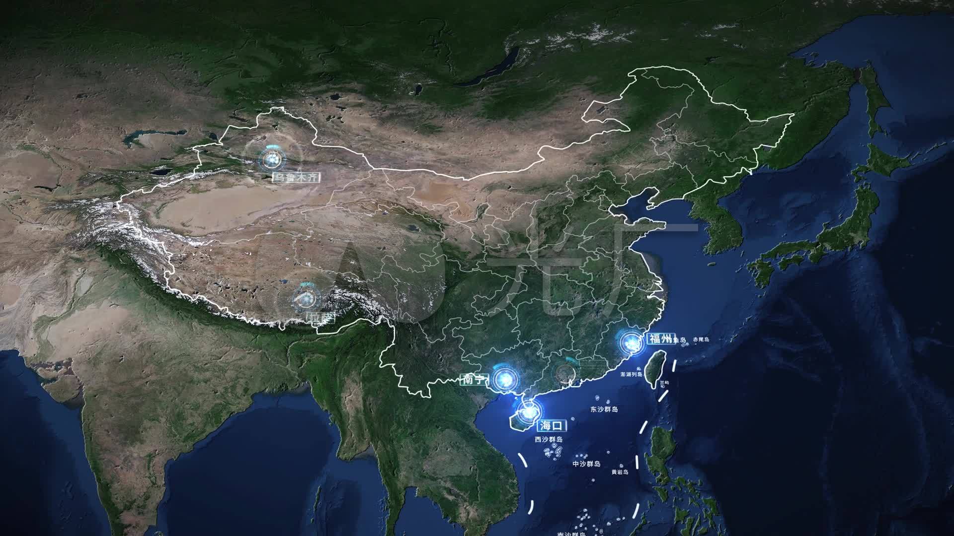震撼中国3d地形图放大,超高清3d卫星地图 - 伤感说说吧
