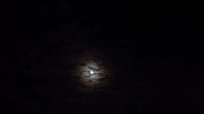 4K夜晚星云月亮延时乌云散开