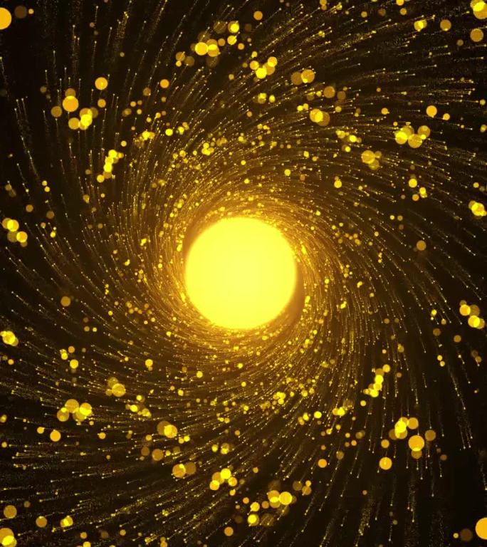 6954 9:16竖屏金色发光粒子光效