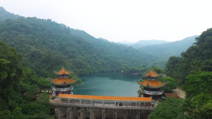 航拍肇庆鼎湖山