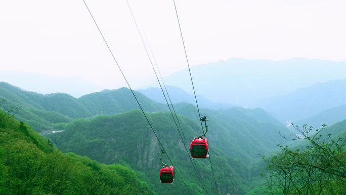 山尖索道旅游景区宣布片素材