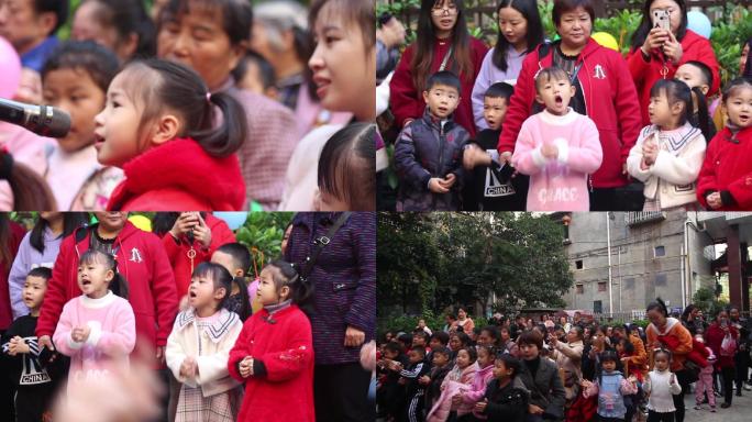 小朋友到养老院给老人祝福