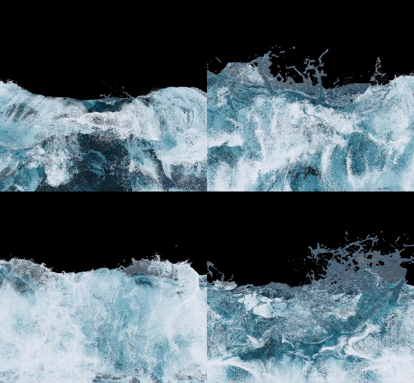 海浪3D视频透明