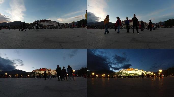 西藏布达拉宫广场延时4K