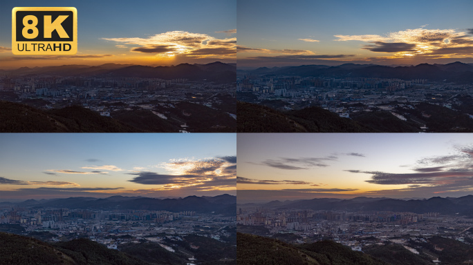 【8K】昆明长虫山日落延时