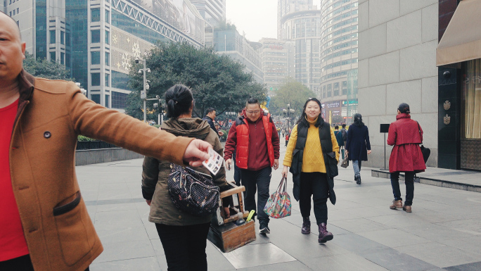 重庆时代广场步行街解放碑