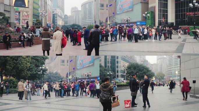 重庆时代广场步行街解放碑