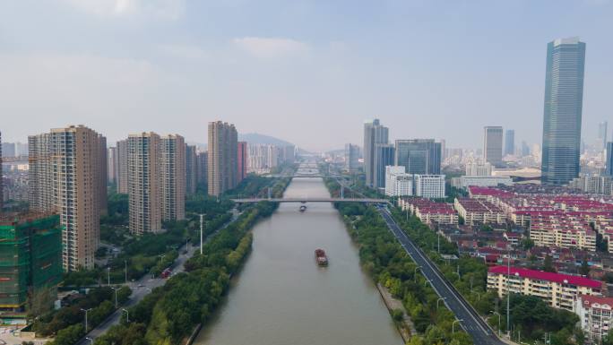 京杭大运河延时4K航拍
