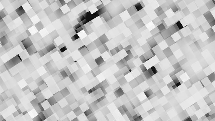 4K黑白方块简约简洁抽象背景视频素材