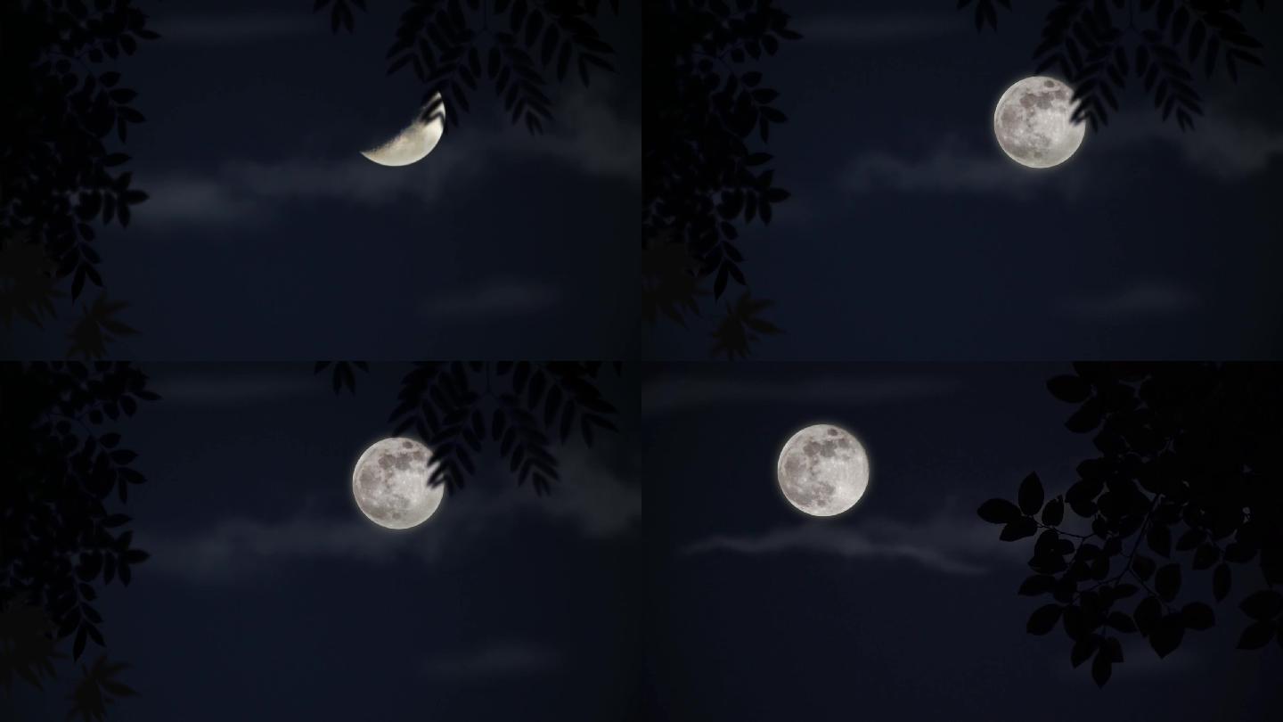 傍晚月亮_4K_循环素材_预览视频