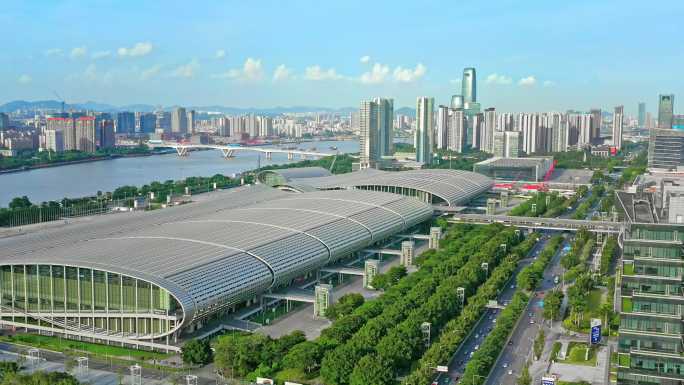 广州琶洲国际会议展览中心航拍4K