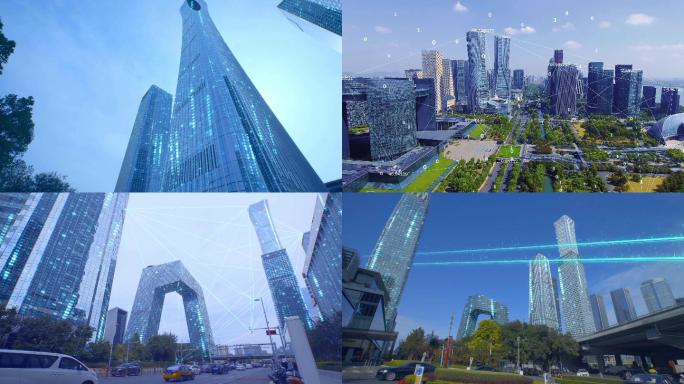 4K科技互联网城市-智慧交通网络科技大楼