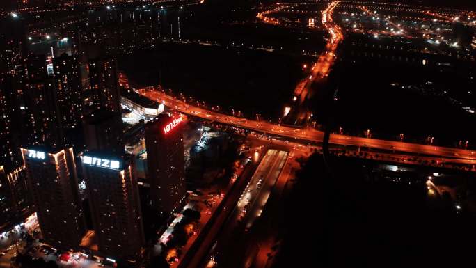 武广新城和长沙南站夜景