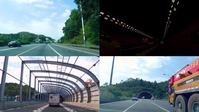 汽车过隧道，高速公路隧道4k视频素材