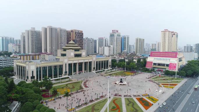 广西自治区民族广场航拍