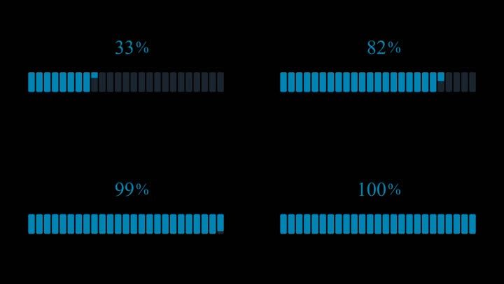 蓝色简洁进度条