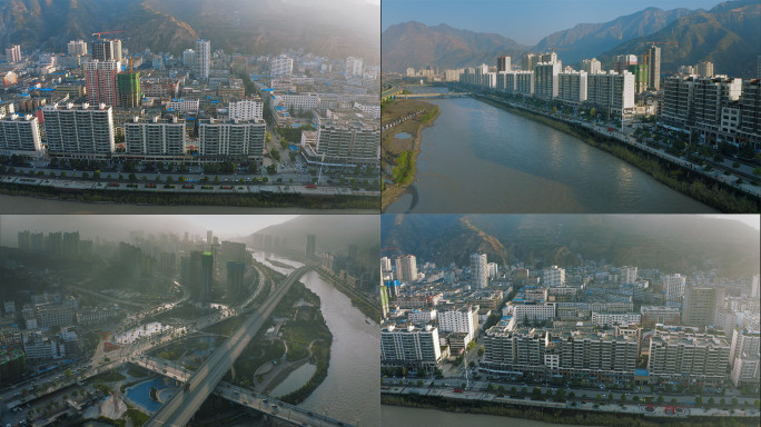 【4K】陇南市白龙江航拍