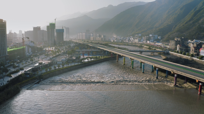 【4K】陇南市白龙江航拍