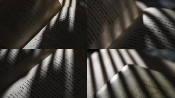 书上的光影，抽象光影4k视频素材