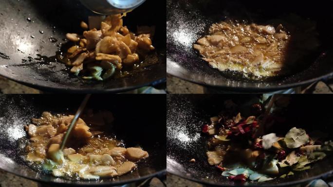 炒酸笋螺蛳粉配料美食4k