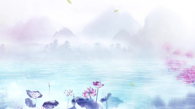 原创《无羁》器乐版水墨山水主题背景