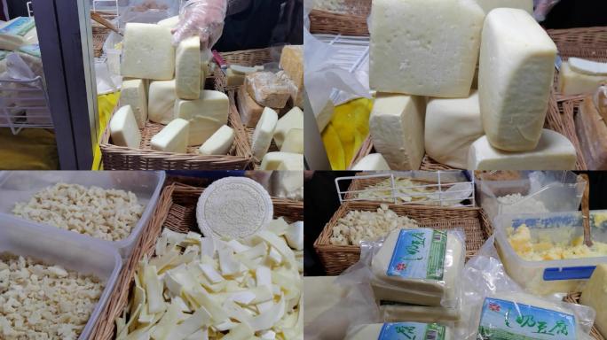 市场上的各种奶酪