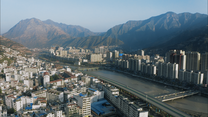 【4K】甘肃陇南市大景航拍