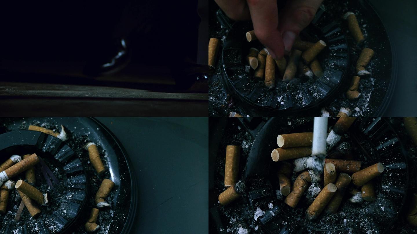 烟灰缸掐灭烟头香烟