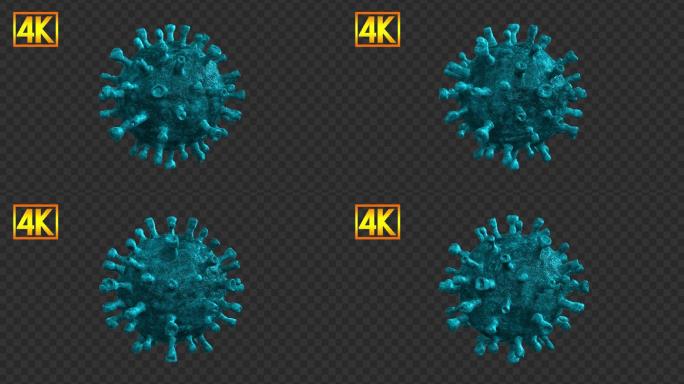 4K新冠病毒模型-带通道