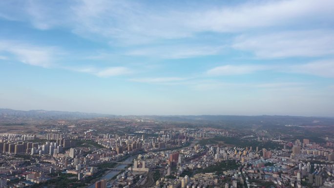 4K-原素材-阳泉城市航拍