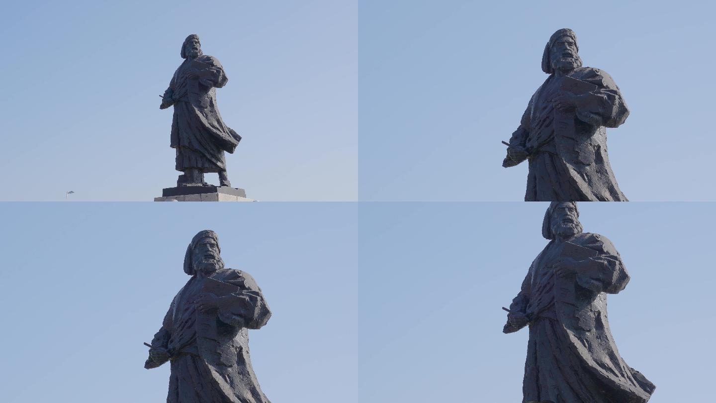 4K意大利旅行家马克波罗雕像