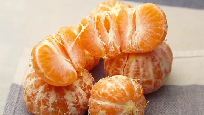 橘子桔子橘子瓣黄色果肉沙糖桔