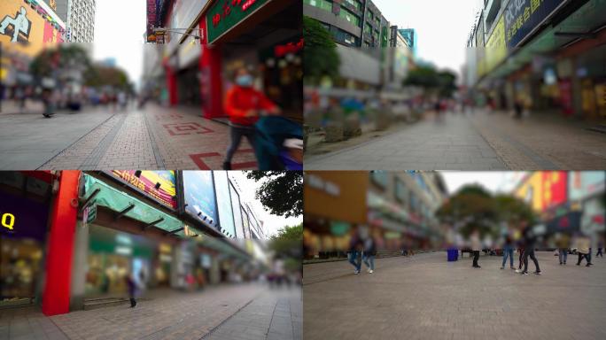 4K长沙黄兴路步行街移动空镜