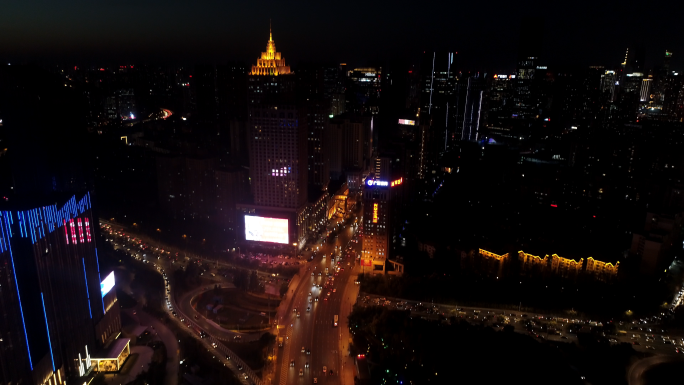 4K航拍沈阳城市夜景