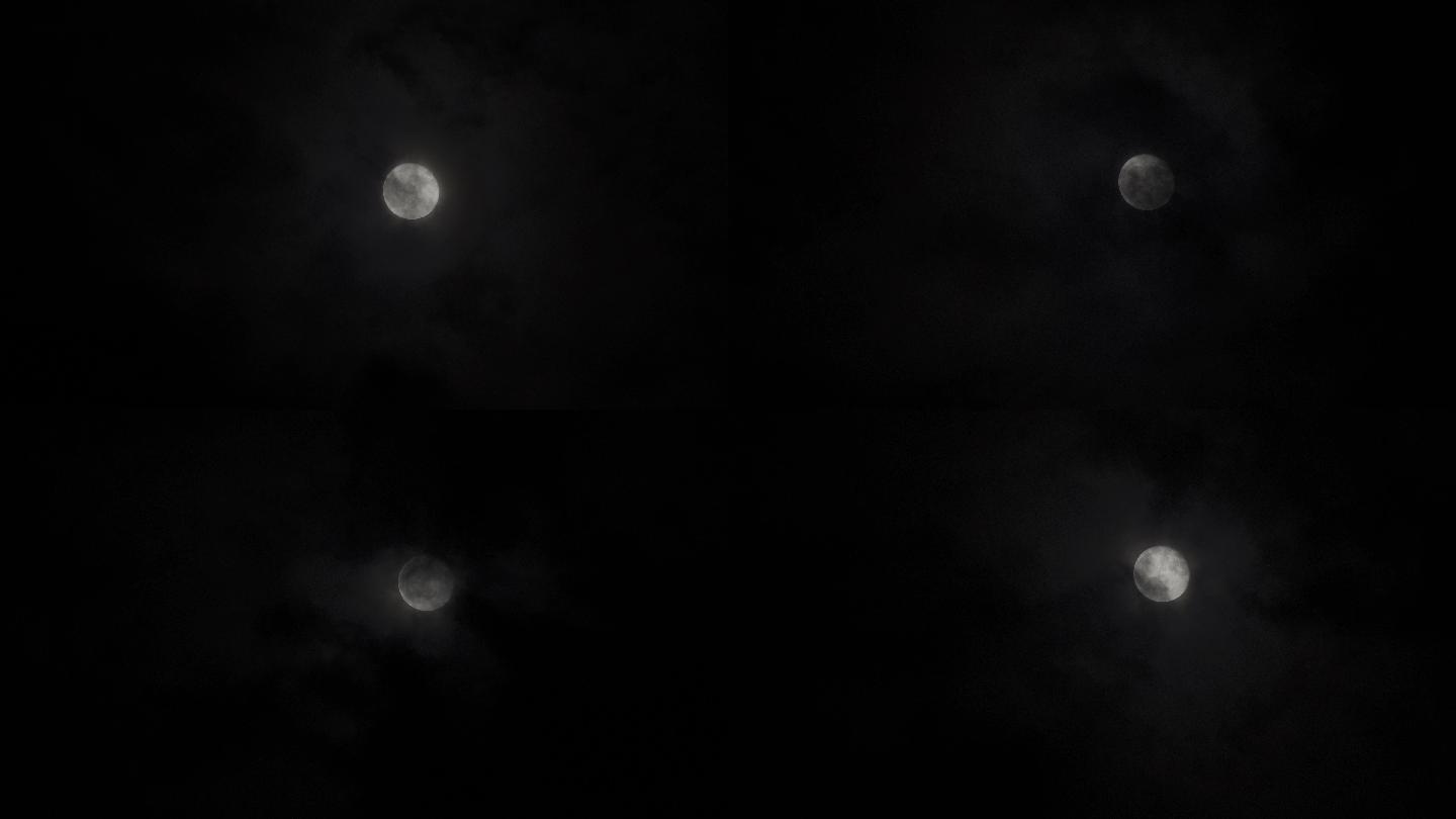 乌云蔽月恐怖气氛丨4K丨原创