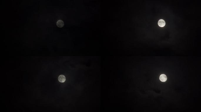 月亮表面云层流动丨4K丨原创